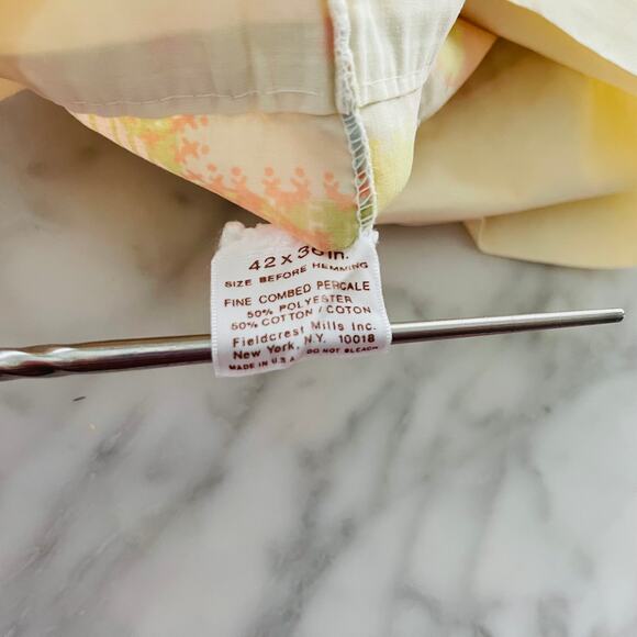 Fieldcrest VTG Pillowcase American Treasures Pastel Patchwork Hearts DIY 80's - Picture 5 of 5